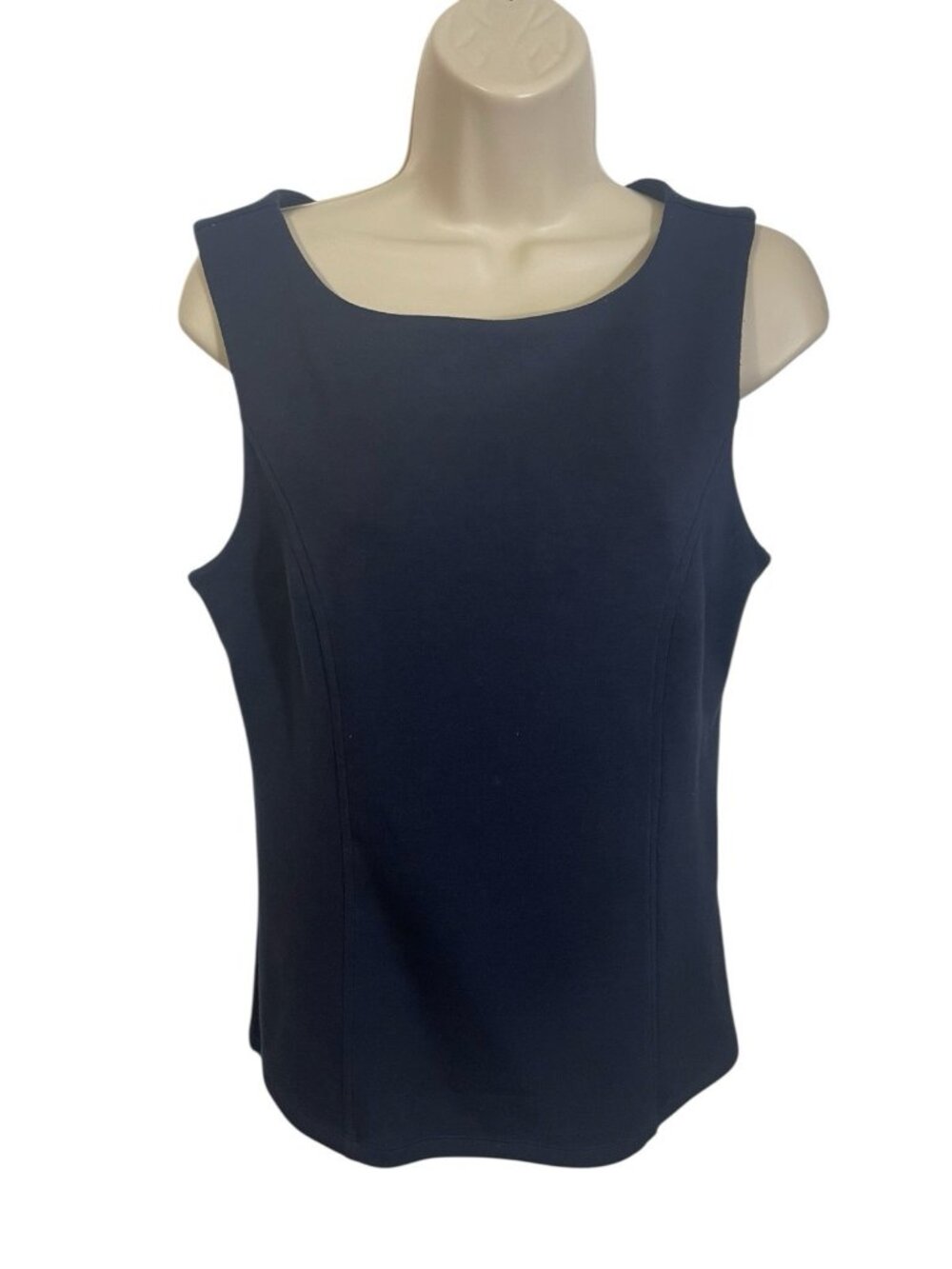 BANANA REPUBLIC Women's Size Medium Scuba Boat-Neck Top in Navy Blue